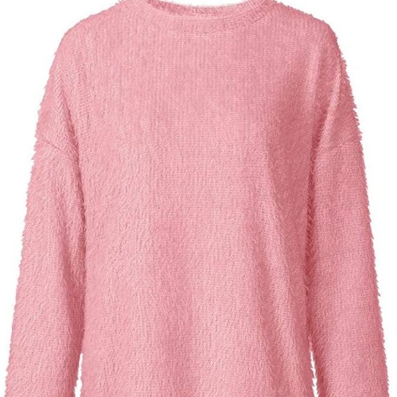 Women's long sleeve loose Pullover Sweatshirt - Picture 6 of 7